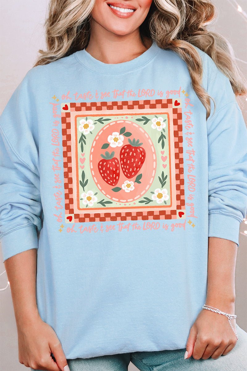 Strawberry Oh Taste & See Unisex NuBlend Crew Sweatshirt - Wholesale Accessory Market