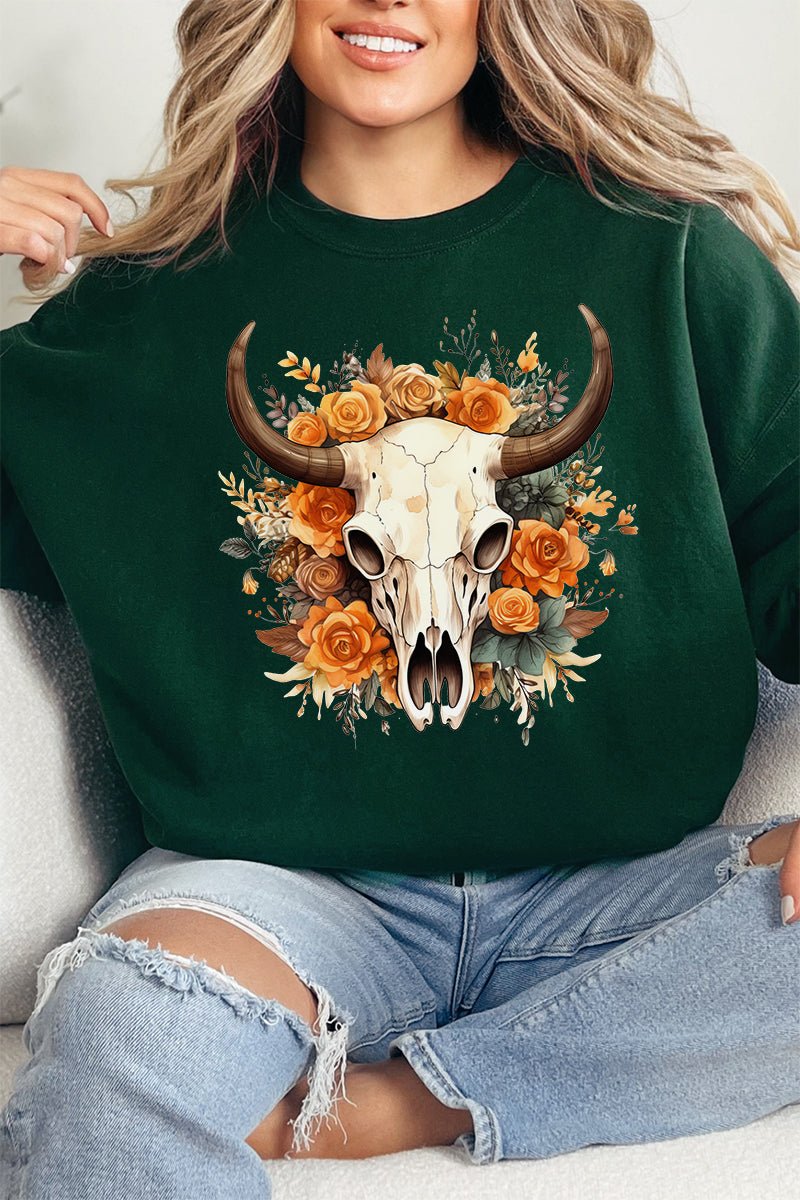 Boho Autumn Steer Unisex NuBlend Crew Sweatshirt - Wholesale Accessory Market