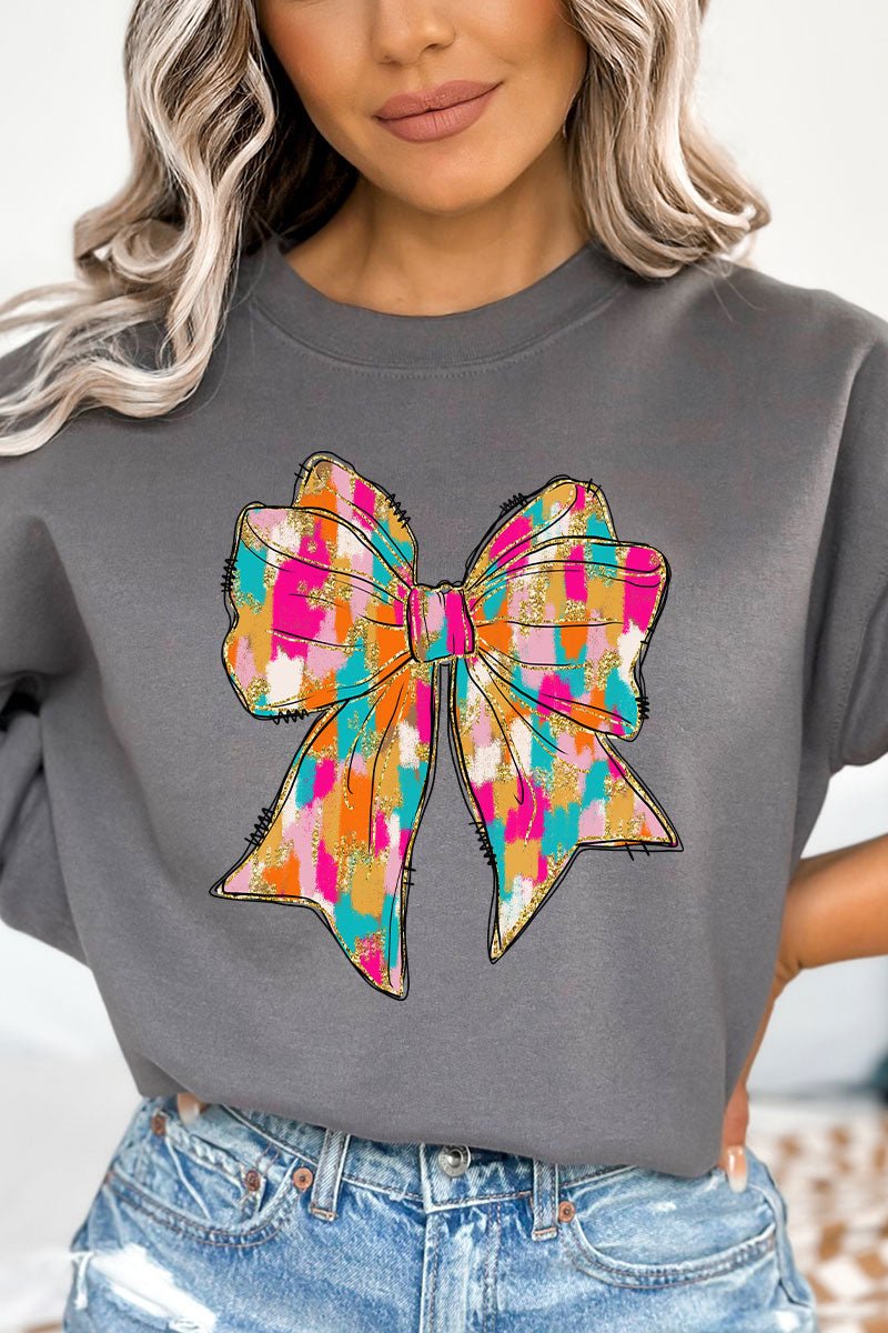 Brushed Colorful Coquette Bow Unisex NuBlend Crew Sweatshirt - Wholesale Accessory Market