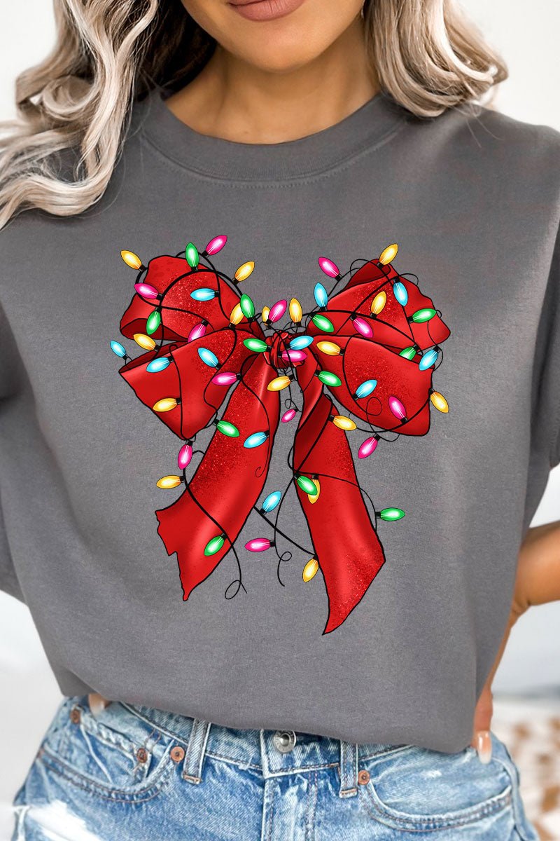 Christmas Lights Coquette Bow Unisex NuBlend Crew Sweatshirt - Wholesale Accessory Market