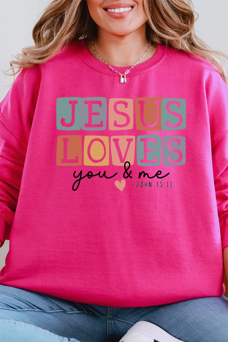 Jesus Loves You & Me Unisex NuBlend Crew Sweatshirt - Wholesale Accessory Market