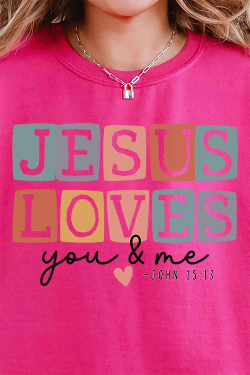 Jesus Loves You & Me Unisex NuBlend Crew Sweatshirt - Wholesale Accessory Market