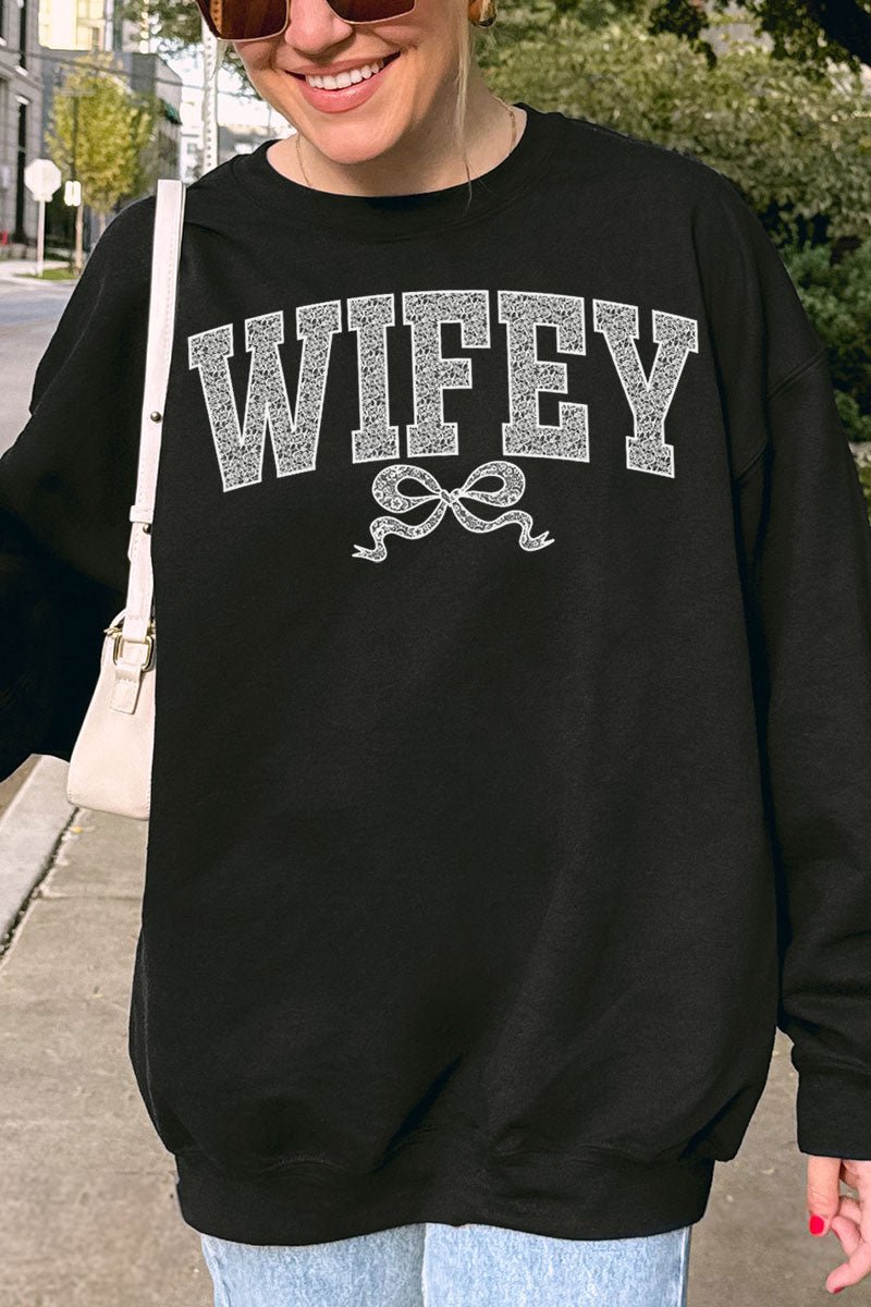 White Lace Wifey Unisex NuBlend Crew Sweatshirt - Wholesale Accessory Market