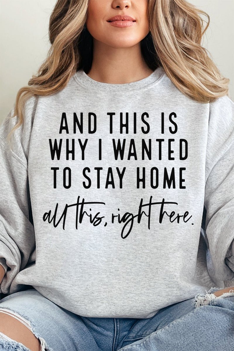 And This Is Why I Wanted To Stay Home Unisex NuBlend Crew Sweatshirt - Wholesale Accessory Market