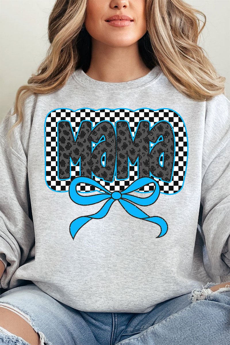 Blue Leopard Luxe Mama Unisex NuBlend Crew Sweatshirt - Wholesale Accessory Market