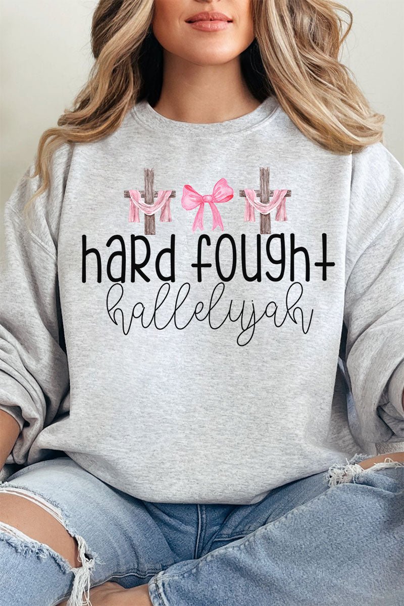 Hard Fought Hallelujah Unisex NuBlend Crew Sweatshirt - Wholesale Accessory Market