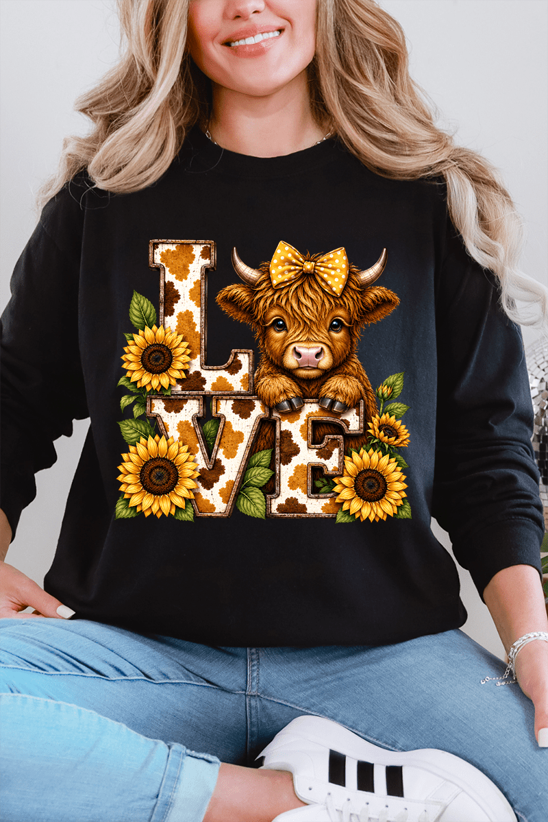 Little Highland Love Comfort Colors Heavyweight Long T-Shirt - Wholesale Accessory Market
