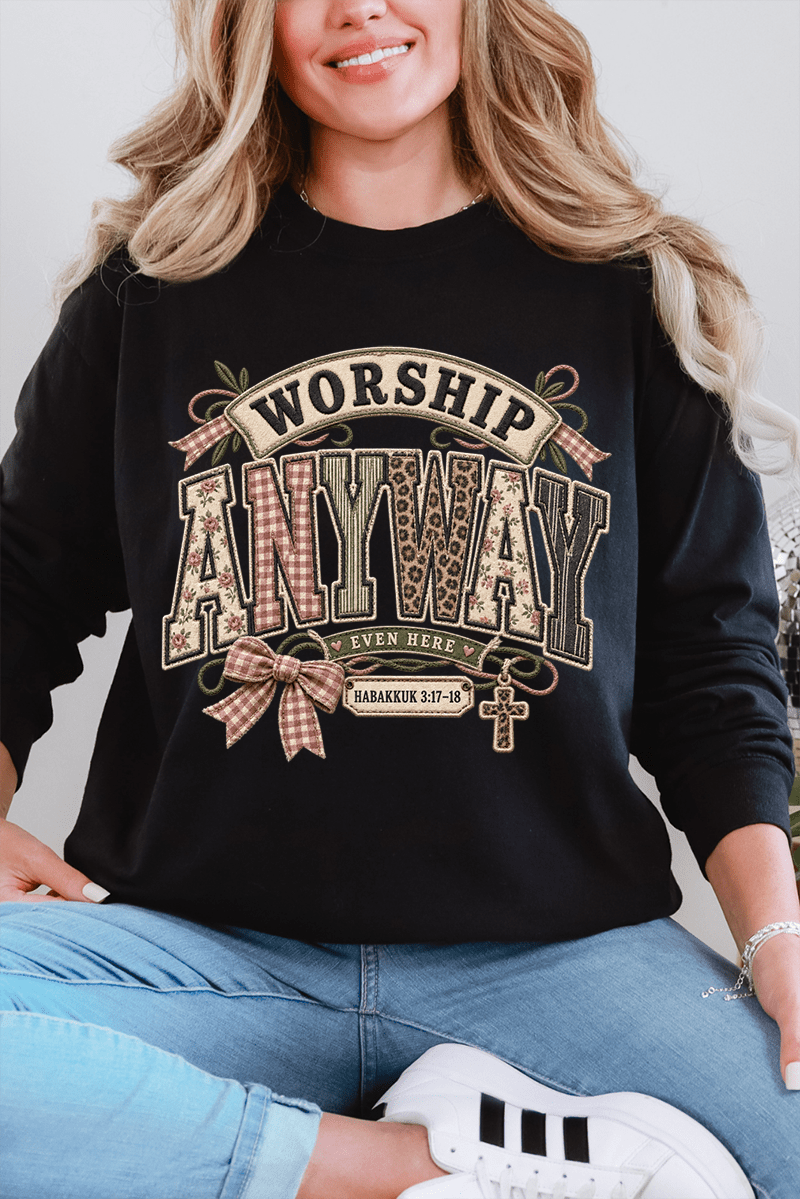 Worship Anyway Comfort Colors Heavyweight Long T-Shirt - Wholesale Accessory Market