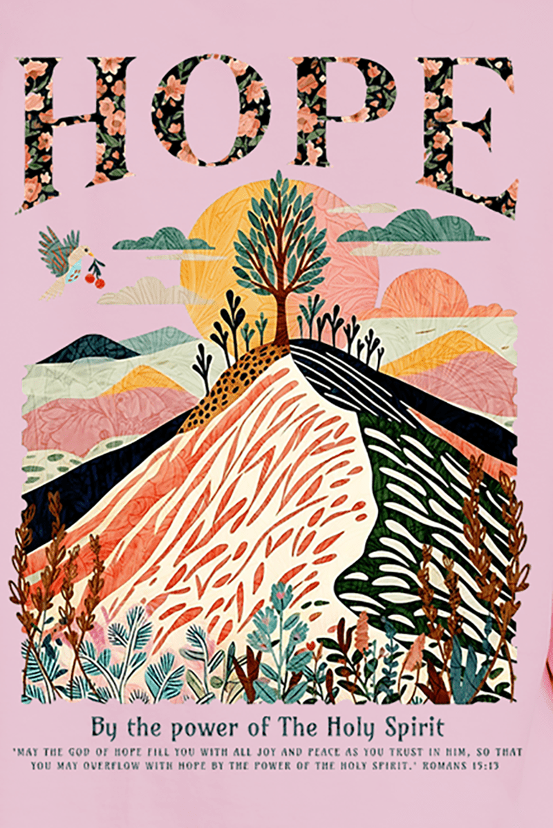 By The Power Of Hope Front & Back Design Comfort Colors Heavyweight Long T-Shirt - Wholesale Accessory Market