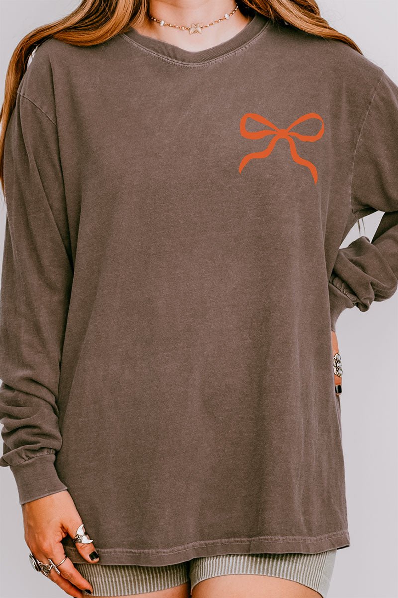 He Never Leaves Front & Back Design Comfort Colors Heavyweight Long T-Shirt - Wholesale Accessory Market