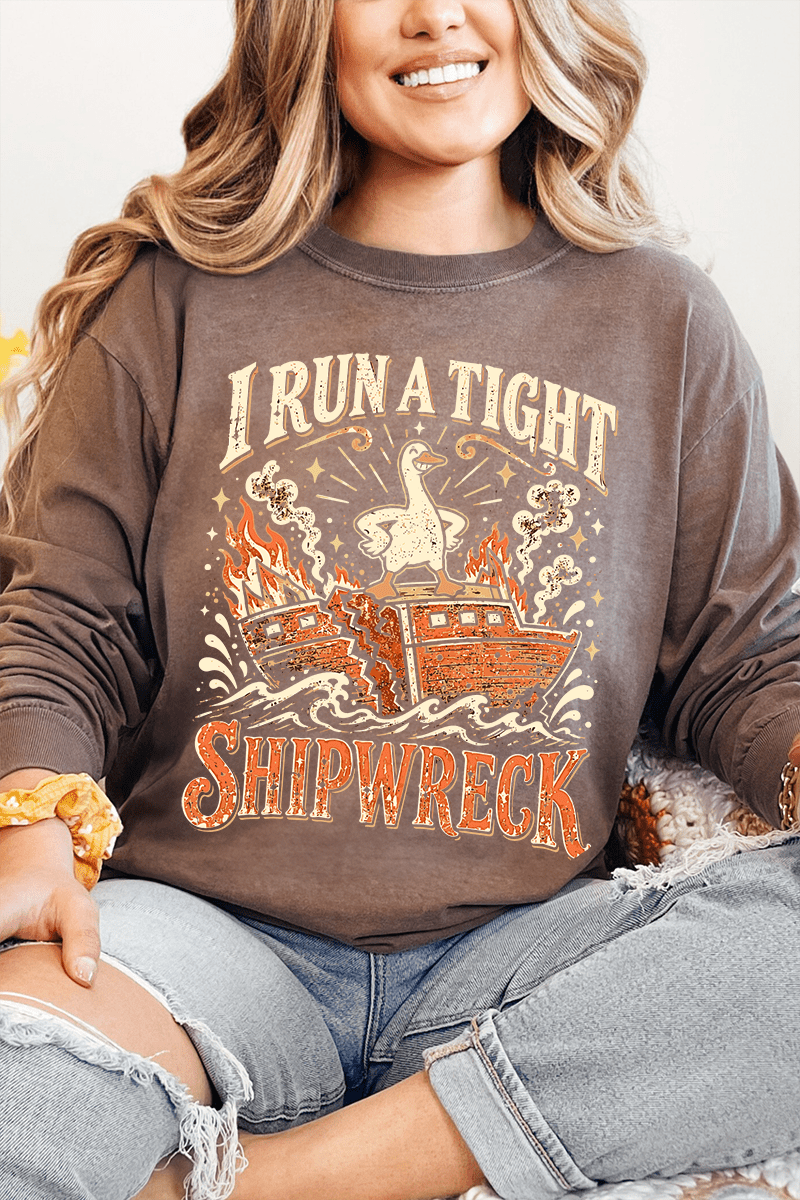 Tight Shipwreck Goose Comfort Colors Heavyweight Long T-Shirt - Wholesale Accessory Market