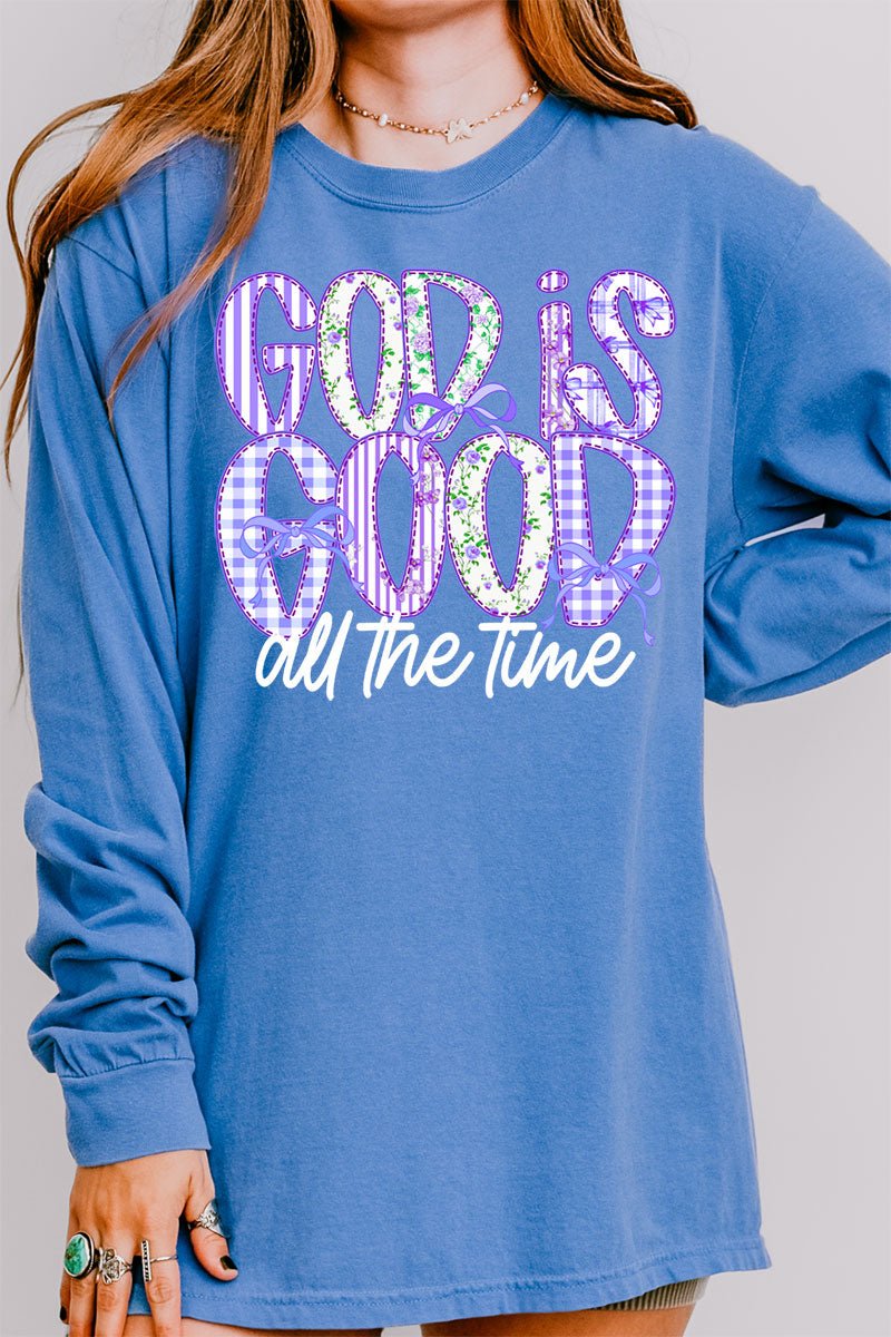 Coquette God Is Good Comfort Colors Heavyweight Long Sleeve T-Shirt - Wholesale Accessory Market