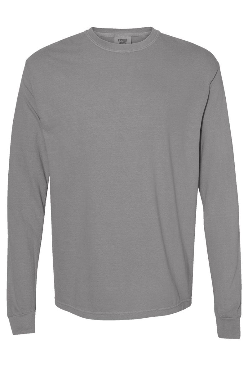 He Never Leaves Front & Back Design Comfort Colors Heavyweight Long T-Shirt - Wholesale Accessory Market