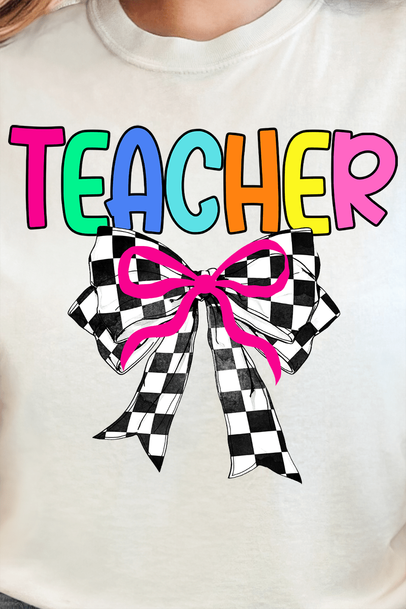 Colorful Teacher Ribbon Comfort Colors Heavyweight Long Sleeve T-Shirt - Wholesale Accessory Market