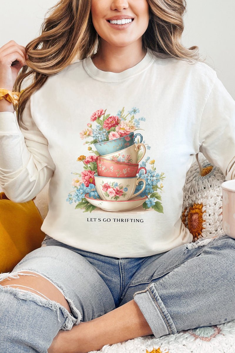 Let's Go Thrifting Comfort Colors Heavyweight Long T-Shirt - Wholesale Accessory Market