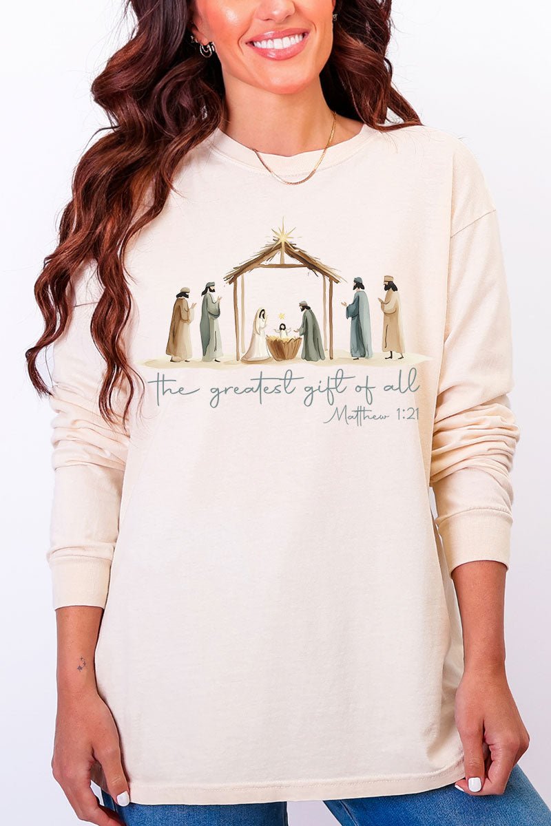 Precious Greatest Gift Of All Comfort Colors Heavyweight Long Sleeve T-Shirt - Wholesale Accessory Market