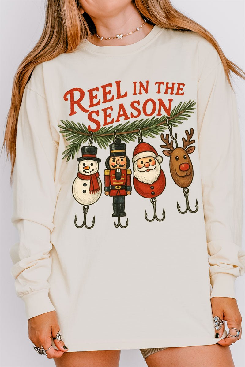 Reel In The Season Comfort Colors Heavyweight Long Sleeve T-Shirt - Wholesale Accessory Market