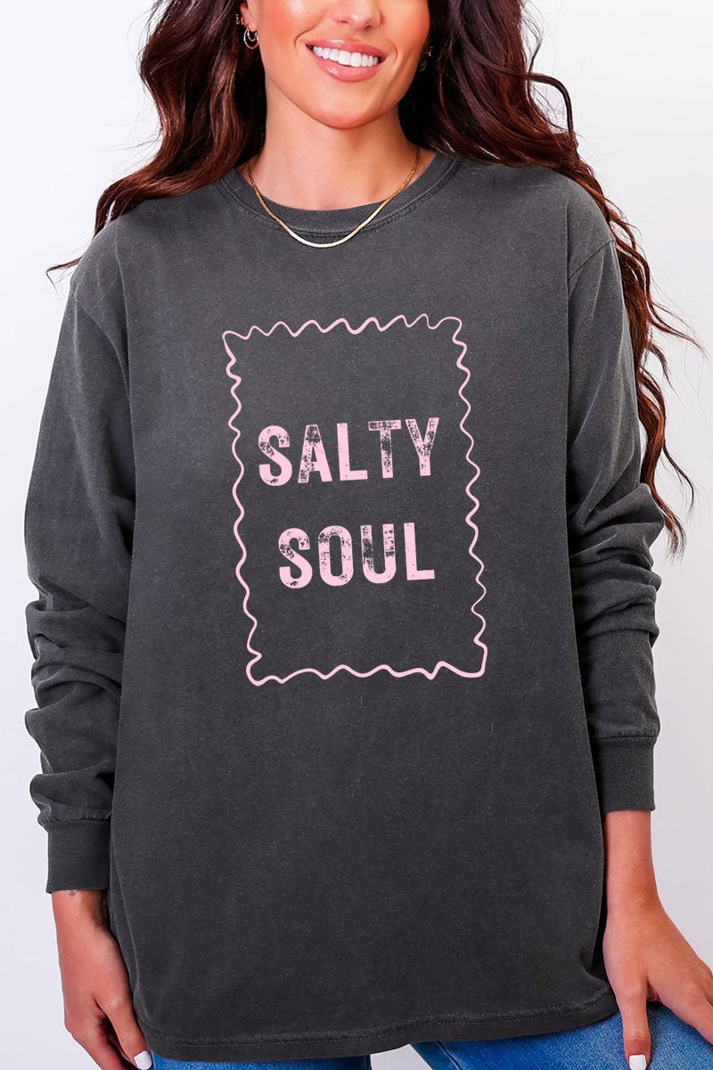Pink Salty Soul Comfort Colors Heavyweight Long Sleeve T-Shirt - Wholesale Accessory Market