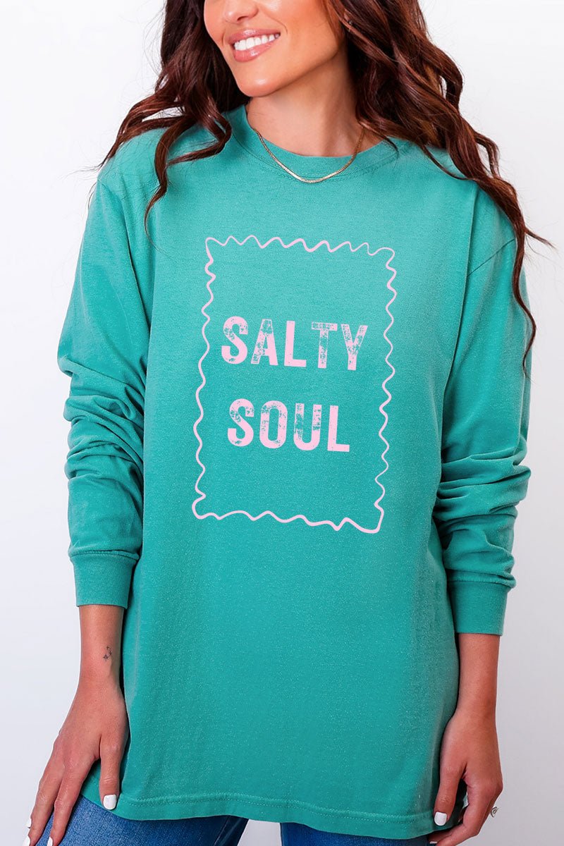 Pink Salty Soul Comfort Colors Heavyweight Long Sleeve T-Shirt - Wholesale Accessory Market