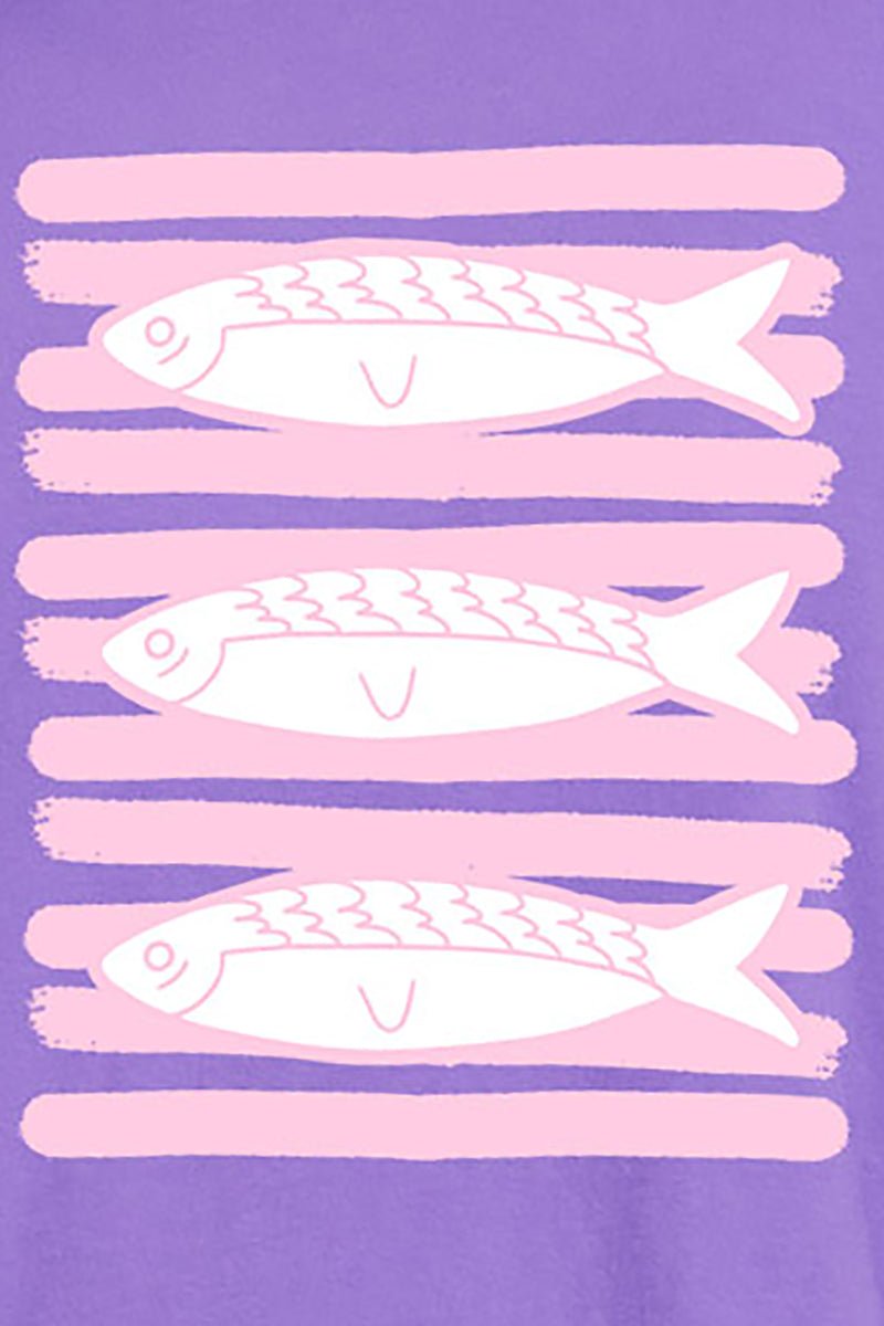 Preppy Pink Fish Comfort Colors Heavyweight Long Sleeve T-Shirt - Wholesale Accessory Market