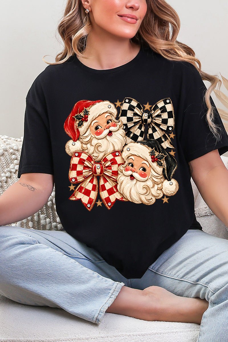 Merry Check Santa Softstyle Adult T-Shirt - Wholesale Accessory Market