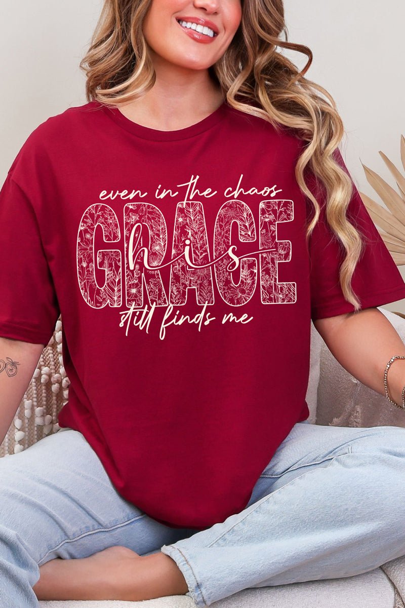 White Grace In Bloom Softstyle Adult T-Shirt - Wholesale Accessory Market
