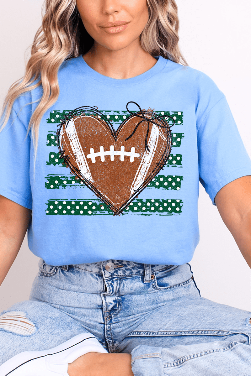 Green Football Sweetheart Softstyle Adult T-Shirt - Wholesale Accessory Market