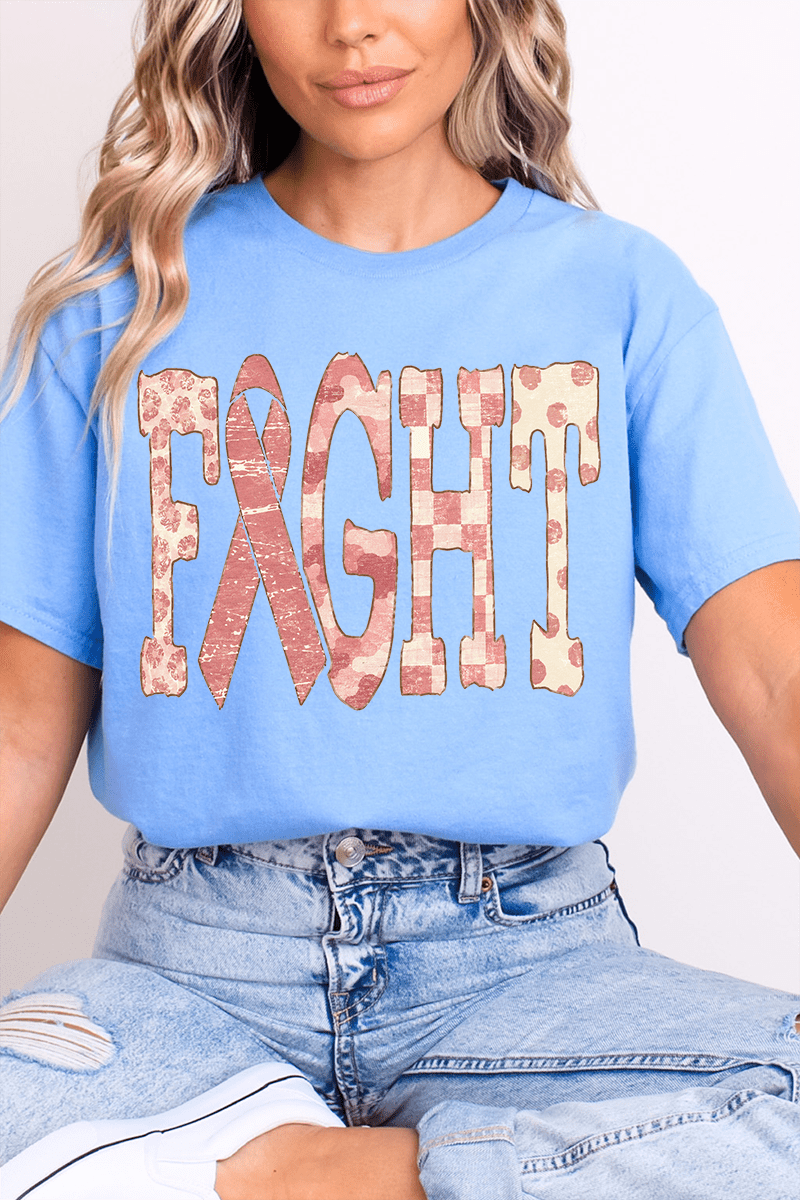 Pink Patterned Fight Softstyle Adult T-Shirt - Wholesale Accessory Market