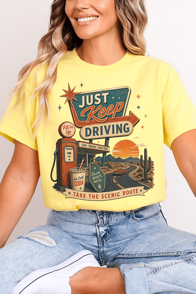 Just Keep Driving Softstyle Adult T-Shirt - Wholesale Accessory Market