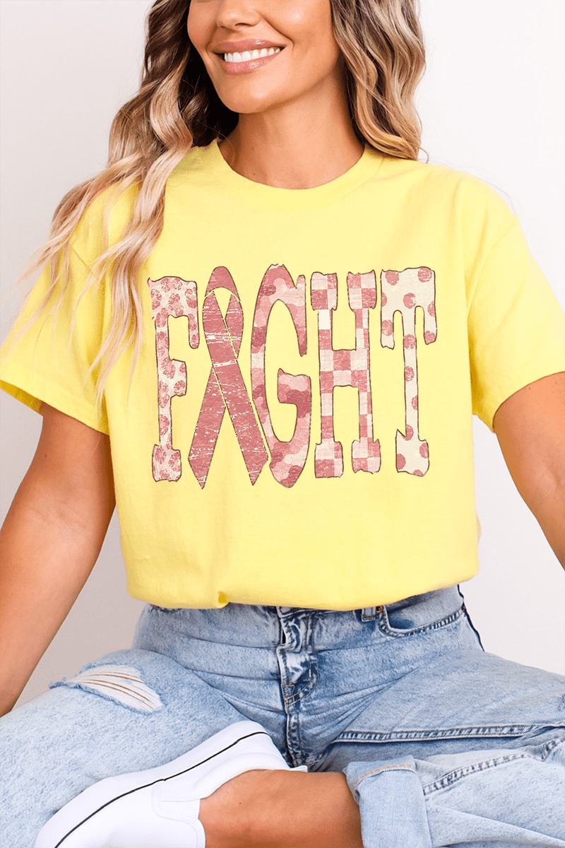 Pink Patterned Fight Softstyle Adult T-Shirt - Wholesale Accessory Market