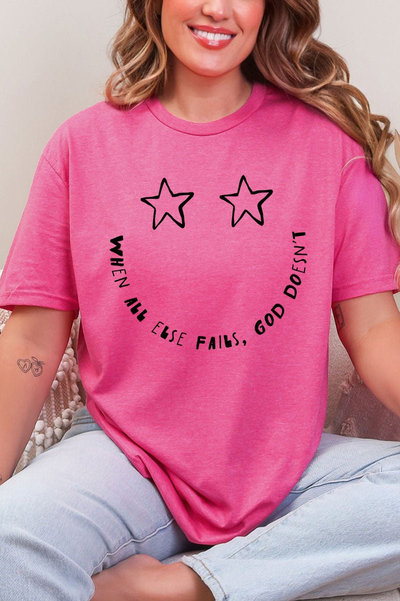 Star Eyes God Never Fails Softstyle Adult T-Shirt - Wholesale Accessory Market