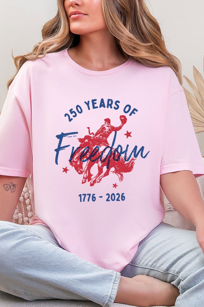 Cowboy 250 Years Of Freedom Softstyle Adult T-Shirt - Wholesale Accessory Market