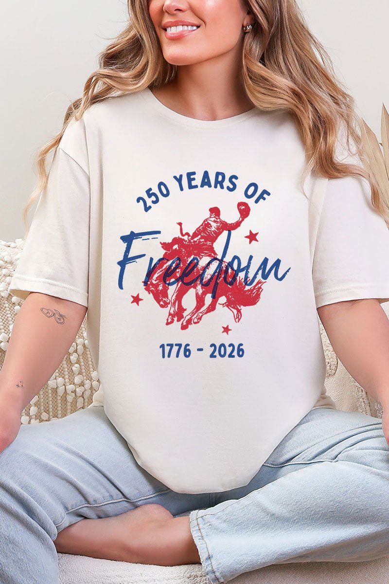 Cowboy 250 Years Of Freedom Softstyle Adult T-Shirt - Wholesale Accessory Market