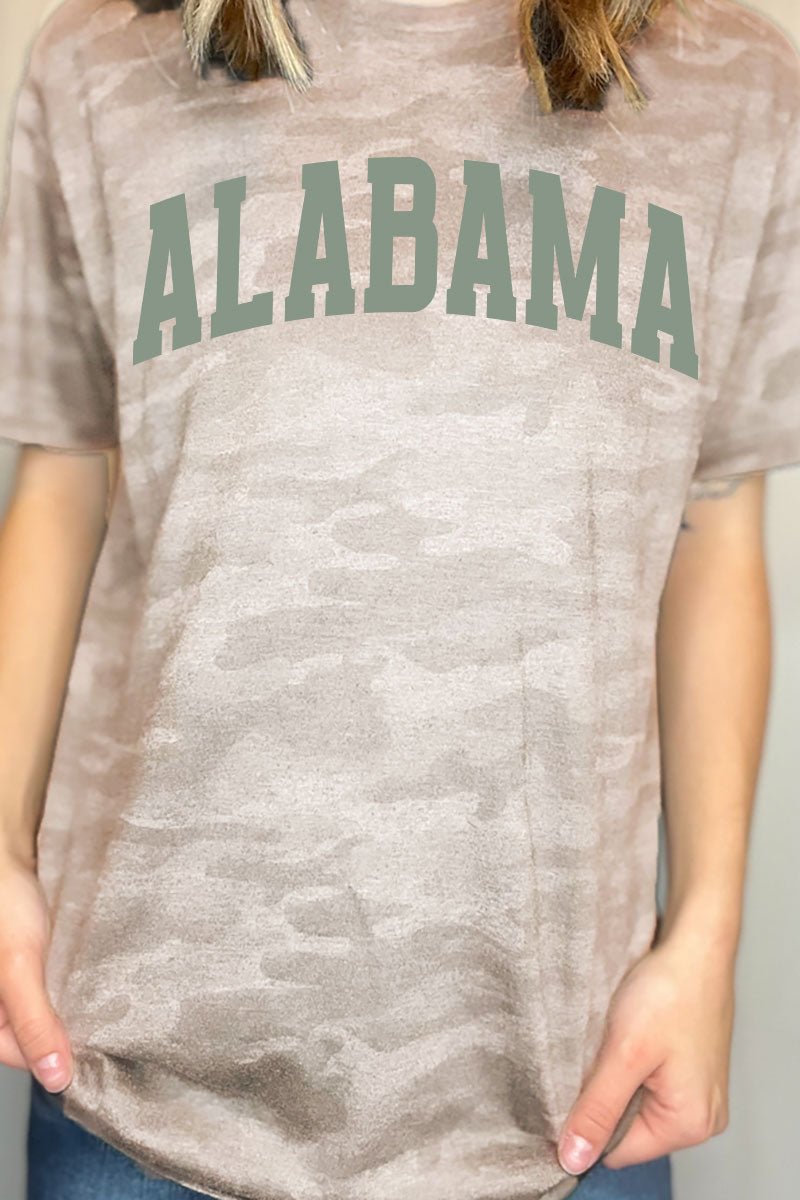 Green Arched Alabama Fine Jersey Tee - Wholesale Accessory Market
