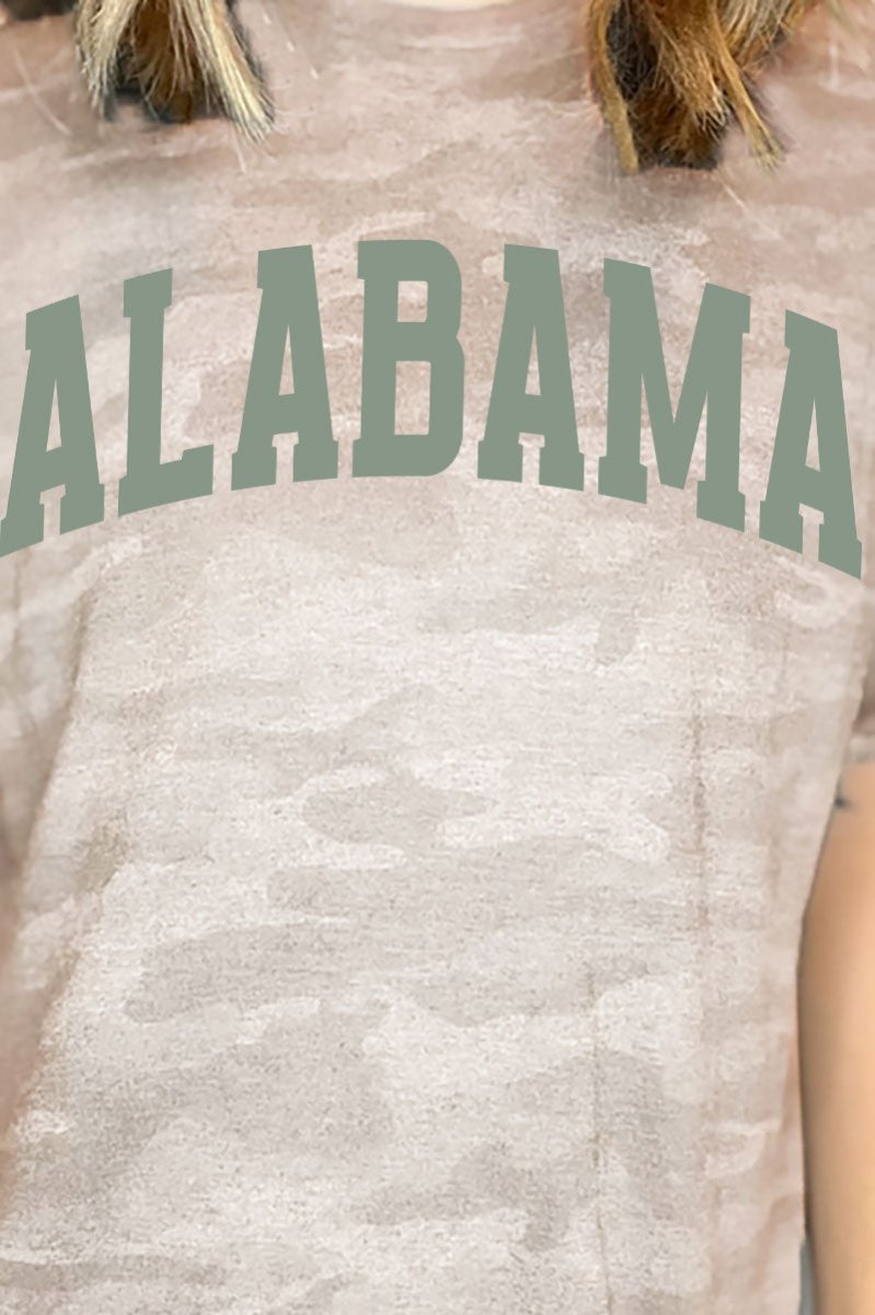 Green Arched Alabama Fine Jersey Tee - Wholesale Accessory Market