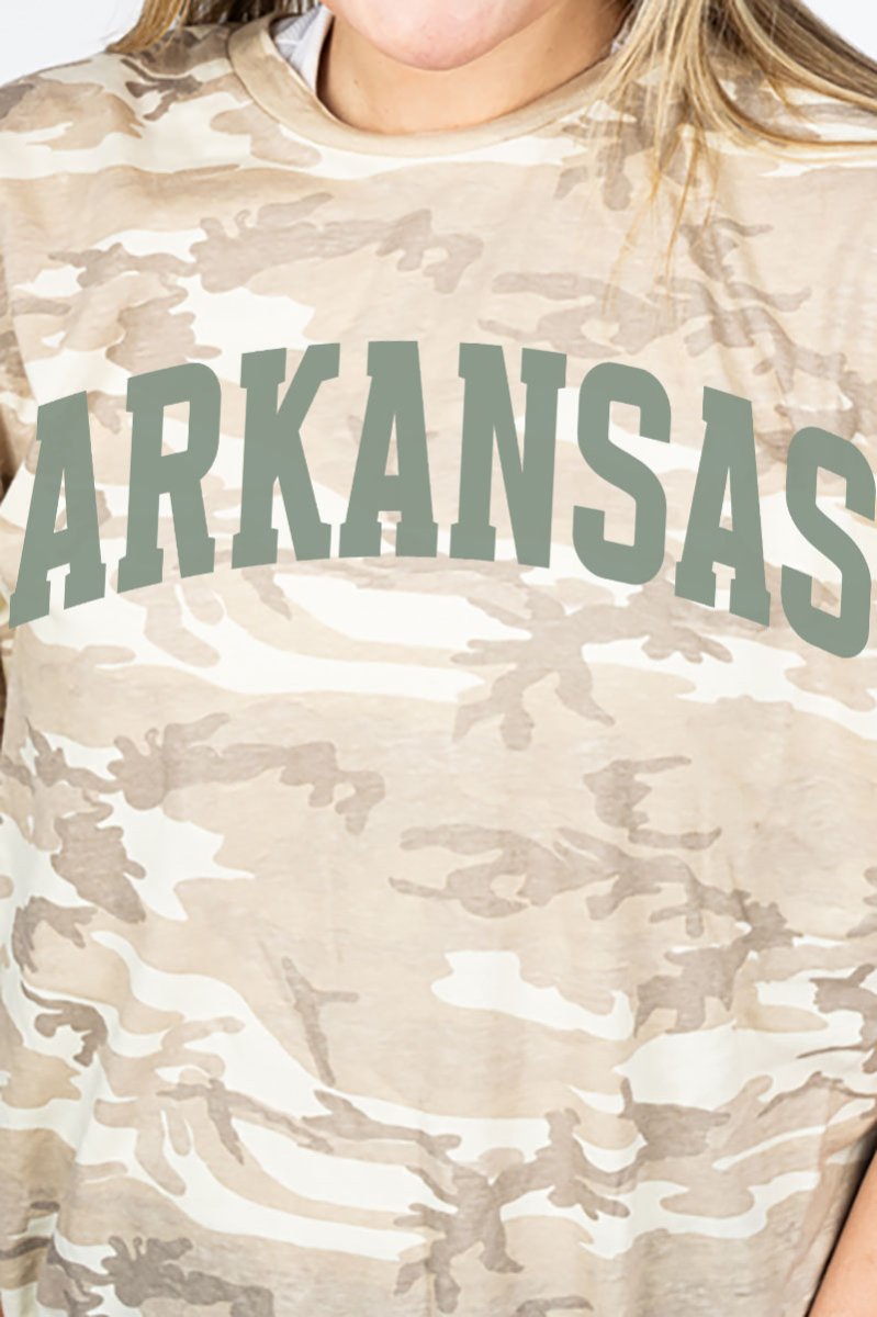 Green Arched Arkansas Fine Jersey Tee - Wholesale Accessory Market