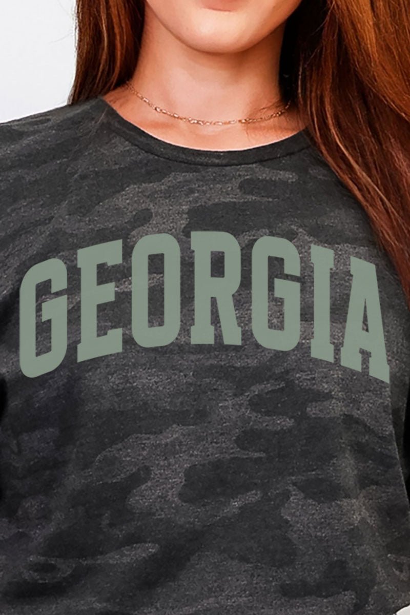 Green Arched Georgia Fine Jersey Tee - Wholesale Accessory Market