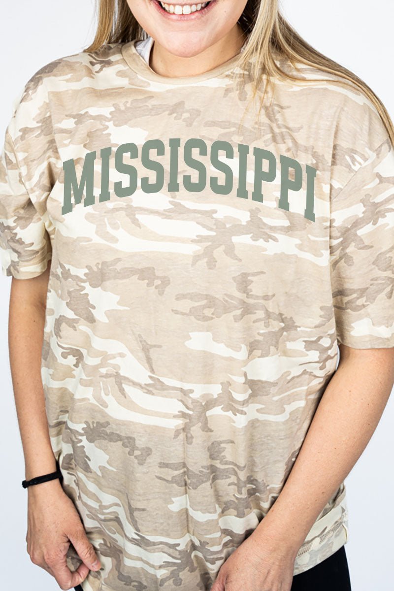 Green Arched Mississippi Fine Jersey Tee - Wholesale Accessory Market