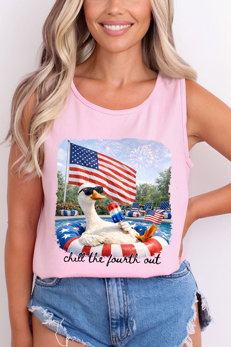 Chill The Fourth Out Comfort Colors Cotton Tank Top - Wholesale Accessory Market