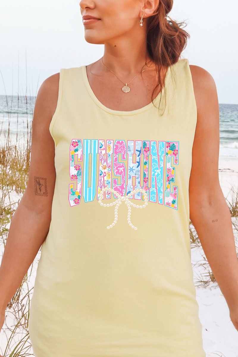 Saltwater Sweetheart Sunshine Comfort Colors Cotton Tank Top - Wholesale Accessory Market