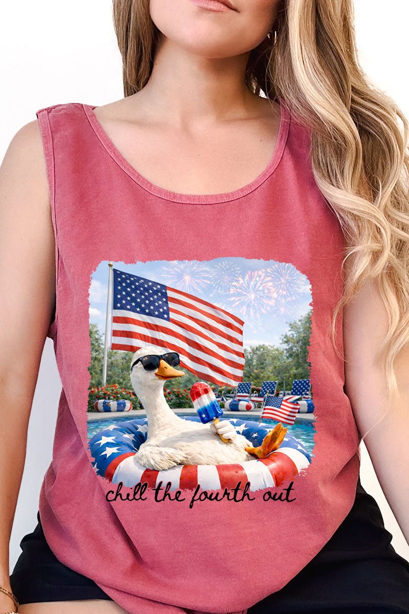 Chill The Fourth Out Comfort Colors Cotton Tank Top - Wholesale Accessory Market