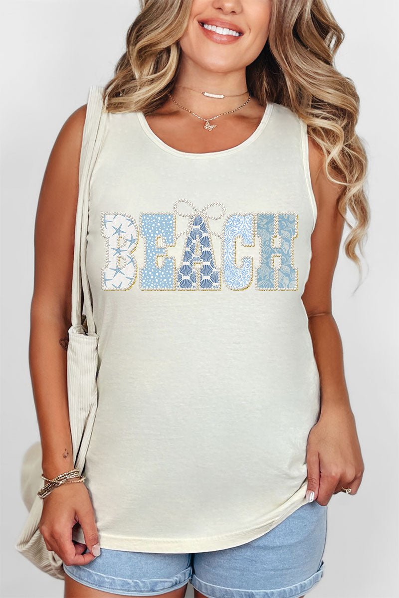 Pearl Luxe Beach Comfort Colors Cotton Tank Top - Wholesale Accessory Market