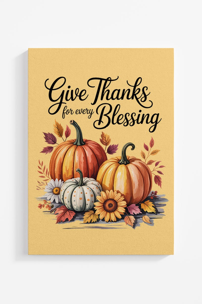 Autumn Give Thanks Ready To Frame Canvas Print - Wholesale Accessory Market