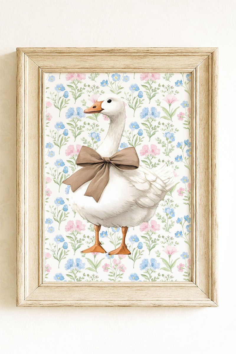 Garden Party Goose Ready To Frame Canvas Print - Wholesale Accessory Market