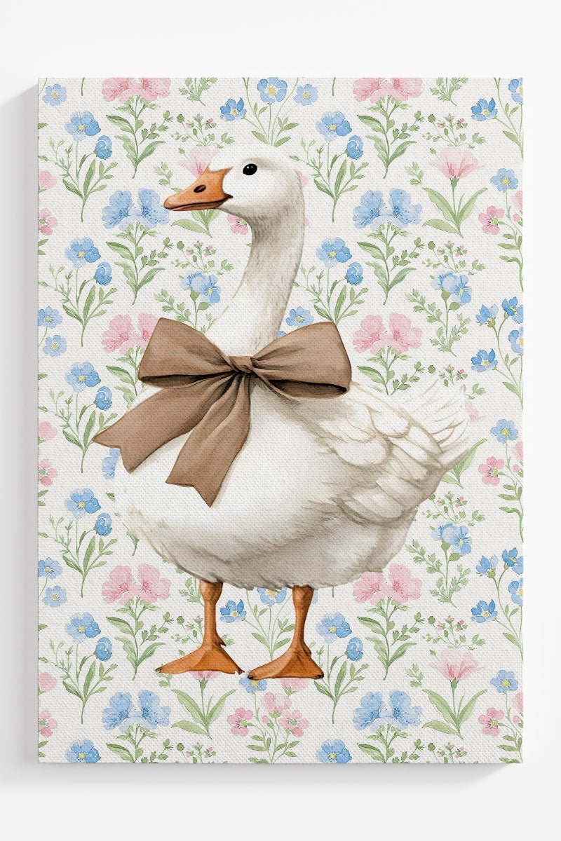 Garden Party Goose Ready To Frame Canvas Print - Wholesale Accessory Market