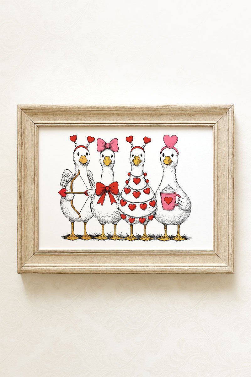 Geese In Love Formation Ready To Frame Canvas Print - Wholesale Accessory Market