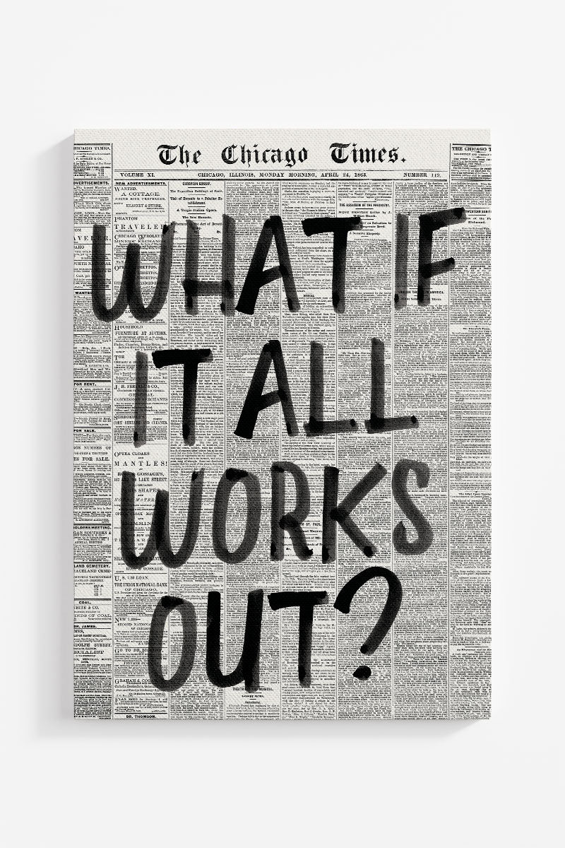 It All Works Out Ready To Frame Canvas Print - Wholesale Accessory Market