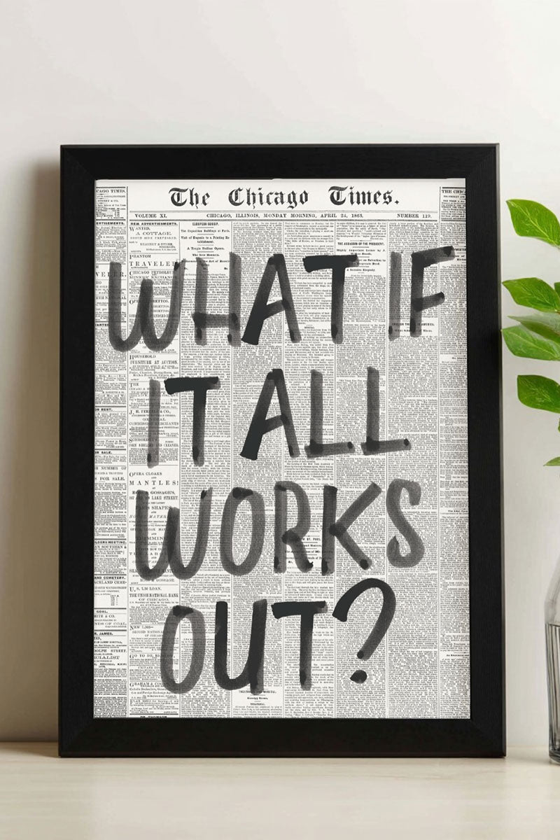 It All Works Out Ready To Frame Canvas Print - Wholesale Accessory Market