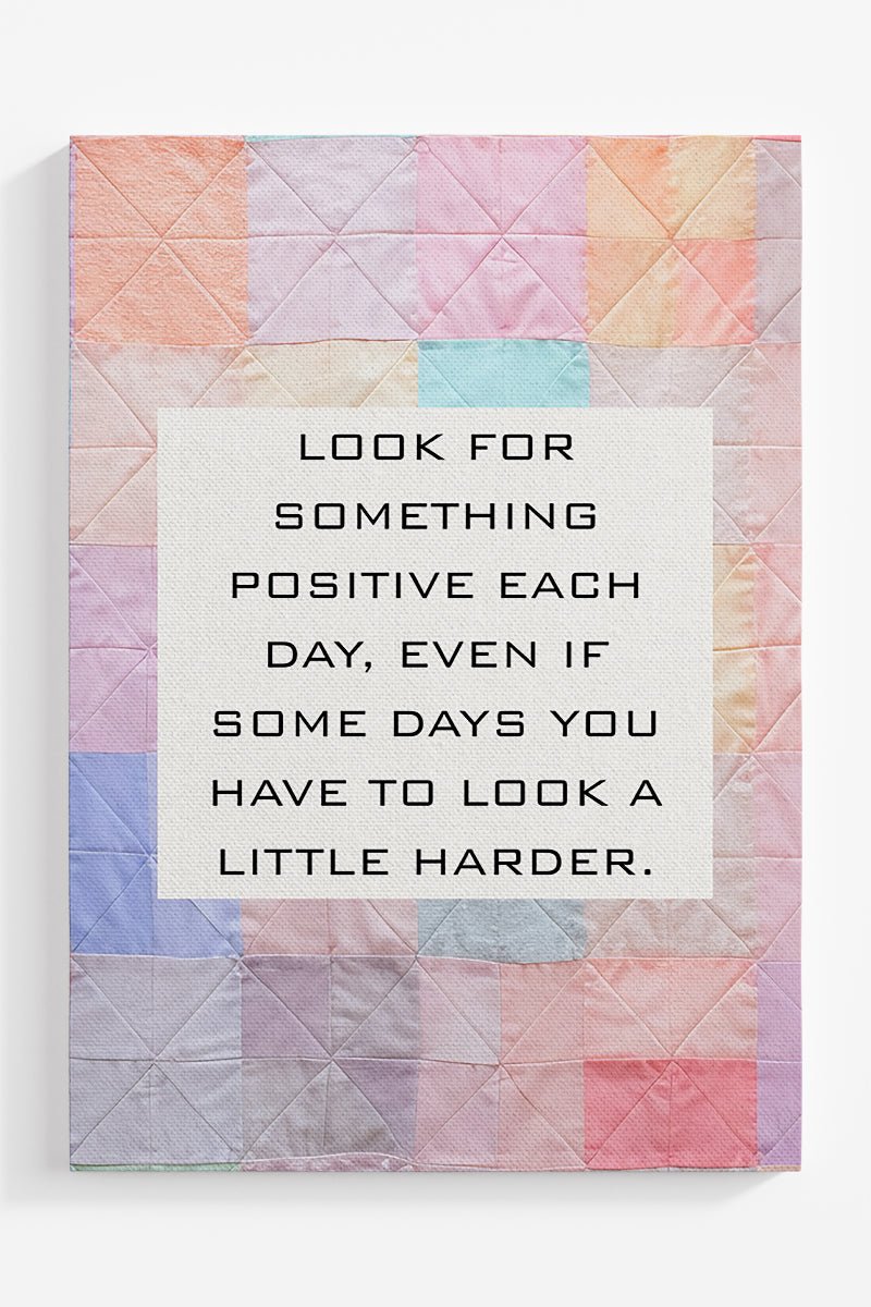 Patchwork Positivity Ready To Frame Canvas Print - Wholesale Accessory Market