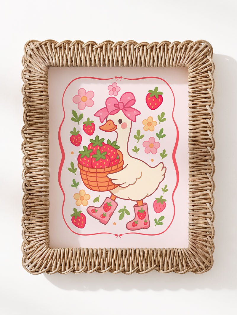 Strawberry Goose Ready To Frame Canvas Print - Wholesale Accessory Market